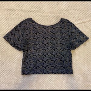 Zara sparkly patterned top